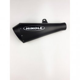 75-0107NCF  HINDLE Evo Megaphone Full System Black Ceramic w/ CARBON TIP - 2017-2022 Kawasaki Z125 Pro