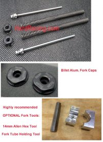 Ohlins FDK101/201 Fork Valve Kit, Fork Springs, & Billet Alum. Fork Caps for OEM Forks - Honda Grom & Grom SF - IN STOCK