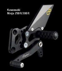 FTRKA005X  LighTech Rear Sets - Kawasaki -  NINJA 250R '08-'17/ NINJA 300R  '13-'17