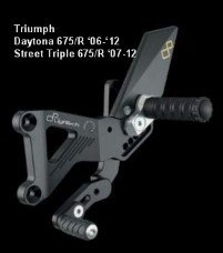 FTRTR001X  LighTech Rear Sets - Triumph - DAYTONA 675/R  '06-'12 / STREET TRIPLE 675/R '07-'12