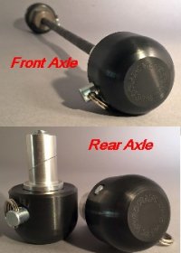 45-0455F, 45-0454R  WoodCraft Axle Sliders - Yamaha- R1/R1M '15-22 Front  or Rear Axle