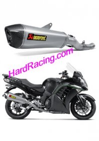 S-K14SO5-HZAAT  Akrapovic Titanium Slip On w/ Carbon End - '08-'17  1400 GTR/ '08-'17  Concours 14