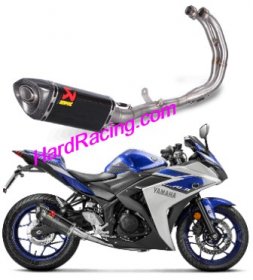 S-Y3R1-APC   Akrapovic RACE Full System w/ Carbon Canister - '15-'24 Yamaha R3