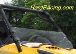 UTV Windshields - Can-Am Commander Scratch Resistant Half Windshield  HWS-CA-COM-7X