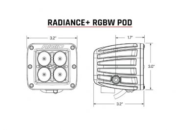 Rigid Industries RADIANCE+ POD RGBW Surface Mount PAIR,  202053