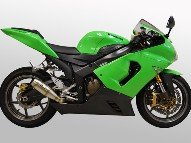 WK-606  WERKES USA SS GP Slip-ons - '05-06 Kawasaki ZX6R/'05-06 ZX6RR