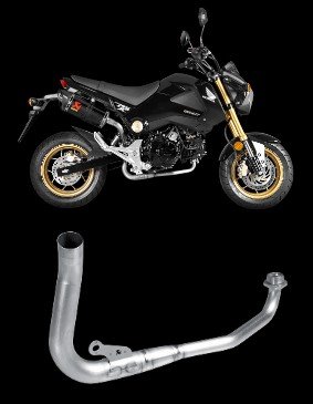 E-H125E1   Akrapovic Titanium Header - '13-15   Grom