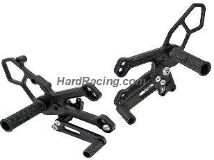 Woodcraft BLACK Rear Sets - '15-19 Yamaha R3  (Std or GP Shift) 05-0403B, 05-0404B