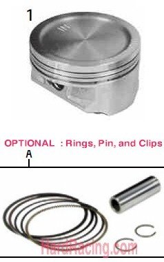 Takegawa 181cc 2V BARE PISTON ONLY  - '13-'20  Honda GROM / GROM SF  13101-K26-T70 - IN STOCK