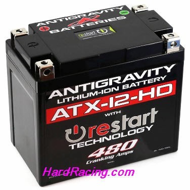 AntiGravity RE-Start Lithium Battery ATX-12 -HD 12-cell 12v 8Ah Motorsport  Battery AG-ATX12