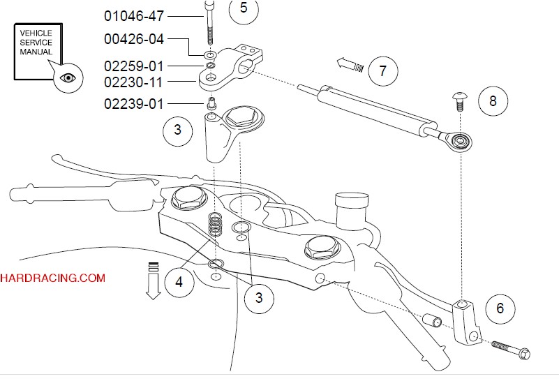 SD055 Yamaha Ohlins Steering Dampers, R6 '17-'24