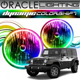 Oracle Lighting - Oracle Jeep Wrangler 07-17 ColorSHIFT Halo Kit - Dynamic, 1315-332