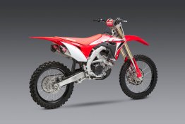 22844BR520   Yoshimura RS-9T Slip On-  Stainless Slip On w/ Dual Stainless Mufflers - HONDA CRF250R   2020-21/ RX