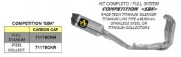 71179CKR, 71178CKR  Arrow Competition "SBK" Full Exhaust w/ Race-Tech Titanium Can -  2017-22 Yamaha R1
