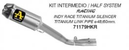 71179HKR Arrow Half System Exhaust w/ Indy Race Titanium Silencer - '17-'22 Yamaha R1