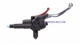 Brembo Master Cylinder, Clutch, PS 10x17.7 w/ Integrated Reservoir w/ Polished Adj. Lever .69 w/ Hot Start,  Off-Road, Axial, Front, Black    10920330