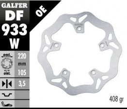 DF933W  GALFER FRONT Wave Rotor -'18-'20 Honda GROM SF  ABS MODEL ONLY  ( NOT Compatible with Brembo Upgrade)