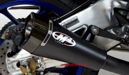 YA9942-CE   M4 Exhaust - Yamaha -'15-'24   R1    Black Ceramic RM1 Half System [ clone ]