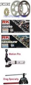 VORTEX 520 Conversion Kit w/ RK Chain - SILVER REAR  RK-VOR
