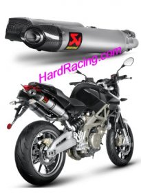 S-A7SO3-HDT  Akrapovic Dual Titanium   Slip-ons - '10-16 Aprilia Shiver 750/GT