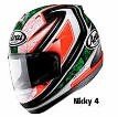 Arai Helmets - Corsair V Replicas/Graphics -Nicky 4  ARAI-NICKY4