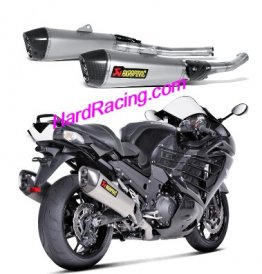 S-K14SO4-HZAAT  Akrapovic Titanium Twin HEX Dual Outlet Slip-ons - '12-'15  ZX-14R