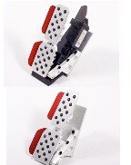 A14.3P2219  Rennline Adjustable Pedals-987/997 Tiptronic/PDK   3PC Pedal Set - Perforated - Tip PDK