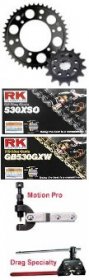 DRIVEN STEEL 530 Sprocket Kit w/ RK Chain - "STEEL" REAR  RK-DRI-STRR