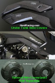 BPCC-7228   Tyga Performance Carbon "Under" Tank Side Covers  (STICK-ON) - Honda GROM