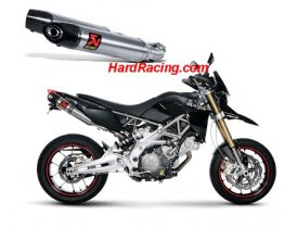 S-A7SO2-HDT  Akrapovic Dual Titanium Slip-ons - '08-16 Aprilia Dorsoduro