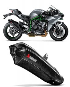 S-K10SO15-HHX2C  Akrapovic Carbon Slip-on - '15-'16 Kawasaki Ninja H2