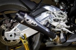 M4 Exhaust - BMW -'15-17 S1000RR - GP Mount Black Slip On  BM9122-GP