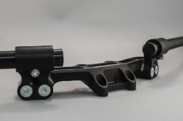 12-1615  WoodCraft  -Clipon Riser Set 1 inch W/Adapter Plate and Long Black Bars-  Ducati Scrambler