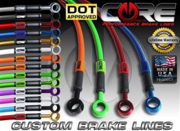 CORE-CR2200  CORE MOTO Stainless Steel REAR Only Brake Line - Yamaha R3 '15-'19