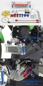 07-07-0218 Takegawa 3-ROW Compact-Cool kit w/ Filter Adapter (For OEM Std Cylinder Head) - '17-'22 Kawasaki Z125 Pro  (SPECIAL ORDER ONLY )