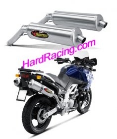 SS-S10SO1-HT  Akrapovic  Titanium SLIP-ONS - '02-'09  V-Strom 1000