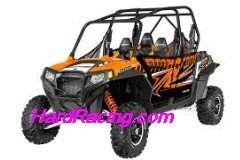 UTV Pro Armor - 2014 RZR XP 900 4 DOOR GRAPHIC KIT - ORANGE MADNESS EXTREME W/CUT OUTS  P144405OME