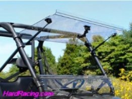 UTV Windshields - Polaris Ranger 570/800 Scratch Resistant Flip Windshield   FWS-P-RAN-09XP-002