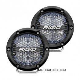 Rigid Industries LED Light Bar - 360  SERIES   - 4" LED OE Fog Light  Diffused with White  Backlight, Pair  36208