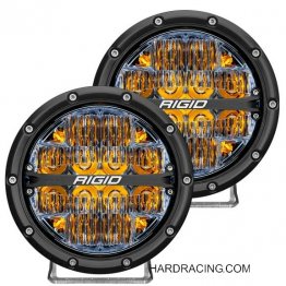 Rigid Industries LED 360  SERIES 6" LED OE Fog Light Drive Beam with Amber  Backlight, Pair  36206