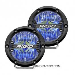 Rigid Industries LED Light Bar - 360  SERIES   - 4" LED OE Fog Light Drive  Beam with Blue  Backlight, Pair  36119