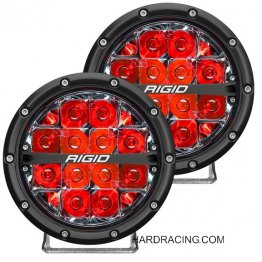 Rigid Industries LED Light Bar - 360  SERIES   -  6" LED OE Fog Light Spot Beam with Red Backlight, Pair 36203