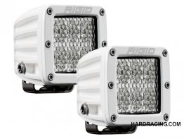 Rigid Industries LED Light Bar - D SERIES   PRO   DRIVING  DIFFUSED  PATTERN PAIR   W/WHITE  FINISH    702513