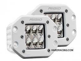 Rigid Industries LED Light Bar - D SERIES   PRO   DRIVING   PATTERN  PAIR  W/WHITE  FINISH   (FLUSH MOUNT)   712313