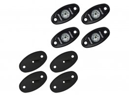 Rigid Industries LED Light Bar -  A SERIES PRO  BOAT DECK KIT  4 PRO (LED - 4 RED) SURFACE MOUNT   400783