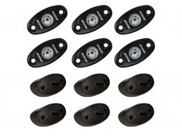 Rigid Industries LED Light Bar -  A SERIES PRO  ROCK LIGHT KIT   (LED - 6  COOL WHITE) SURFACE MOUNT   400253