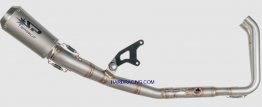 SPARK EXHAUST -  "GP  "  STAINLESS FULL SYSTEM W/ TITANIUM CAN-   Kawasaki Ninja 400  '18-23  SP-GKA8826T