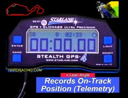 STARLANE STEALTH GPS-4 LAP TIMER  (w/ Track Mapping)   STL-GPS4TRCKMAP