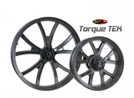 TORQUE TEK (BST) Carbon Fiber Wheels Set - Front Wheel Size: 3.5" x 26" / Rear Wheel Size: 5.5" x 18"  - HARLEY DAVIDSON MODELS