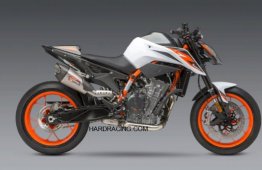 16890BP521 Yoshimura AT2 Slip  On  Stainless w/ Carbon end Cap - KTM  '19-20  790 Duke/ '20-21 890 Duke R